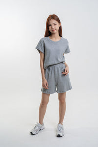 Waffle Relaxed Short Sleeve Top